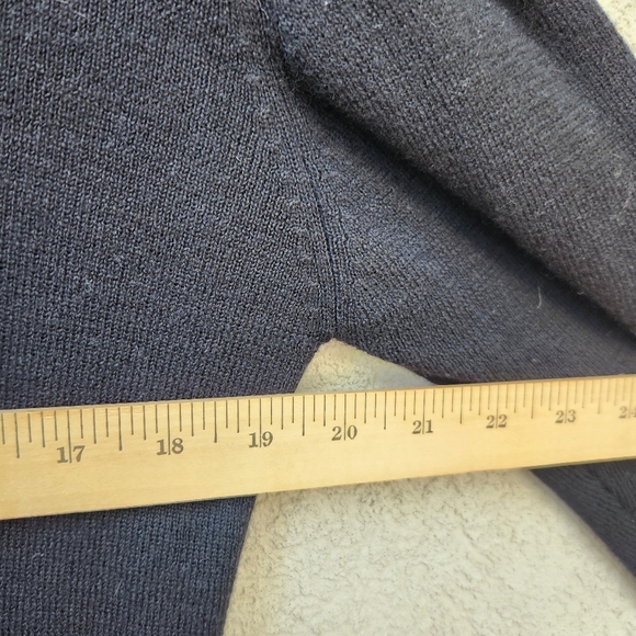 Charter Club Sweater Womens Medium Black 100% Merino Wool Vintage Pullover Tunic - Picture 8 of 10